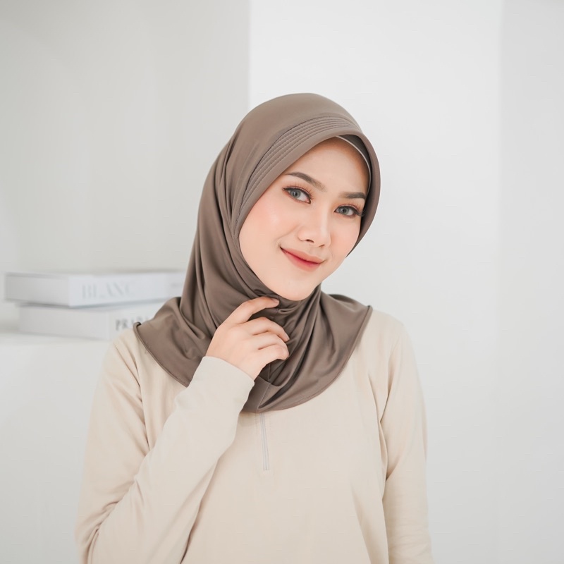 Clamina Bergo Sport / hijab instan olahraga-FRAPPUCINO