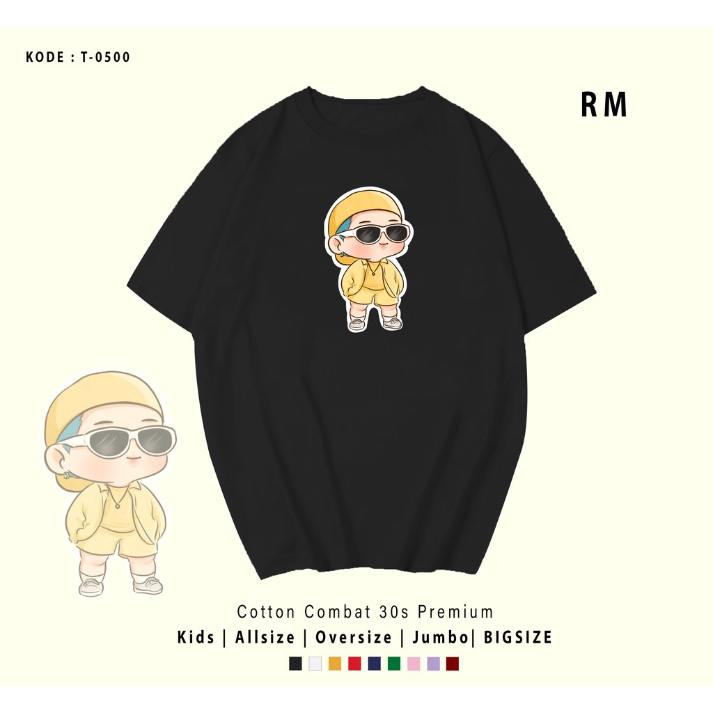 T-SHIRT KAOS KPOP BTS KARAKTER / ARMY INDONESIA / BEST SELLER / BAHAN COMBED / RESELLER / HVS