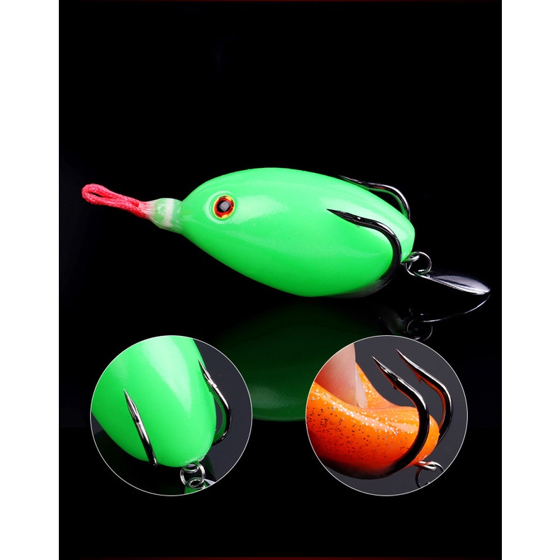 Umpan Casting  6cm/13g Soft Frog Lure Bait Bentuk Katak Ukuran Dengan Kail