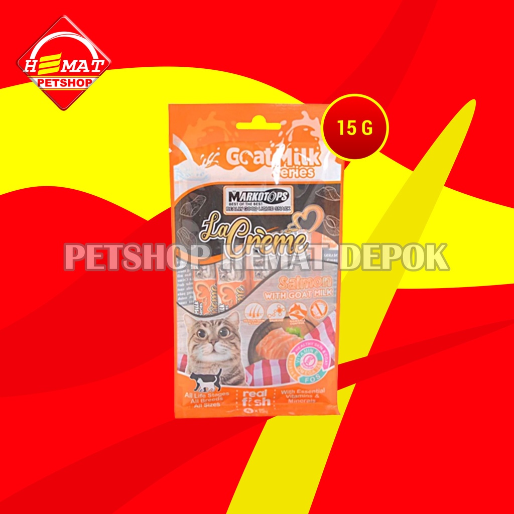 Markotops La Creme Cat Snack Cemilan Kucing Creamy Liquid 15 Gram