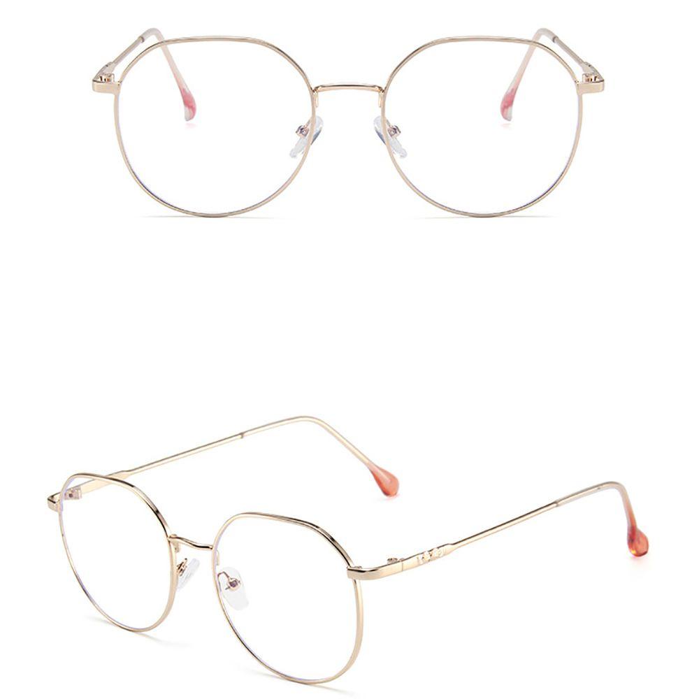 [Elegan] Kacamata Bingkai Logam Sederhana Kacamata Mata Anti Radiasi Untuk Wanita Women Anti Blue Light Pria Kacamata Komputer Eyeglasses Clear Lens Glasses Optical Glasses