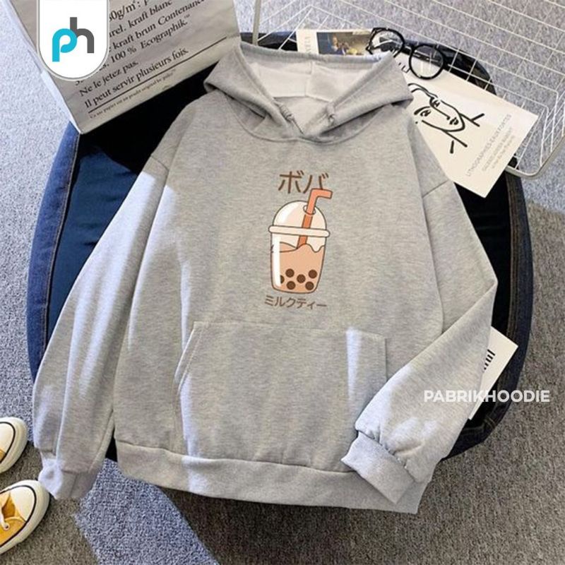 hoodie boba sweety wanita terlaris