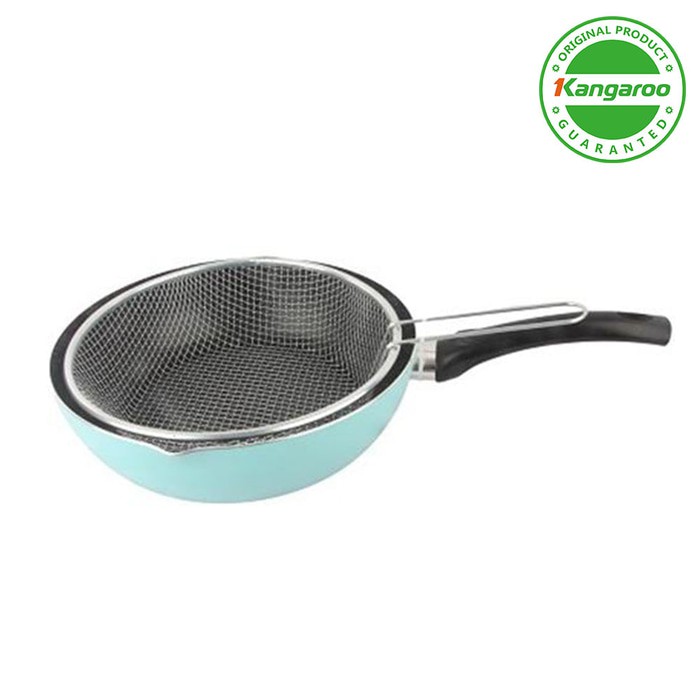 Kangaroo Allu Fry Pan KG-677 - 2 Set Frypan 28cm + Mesh Basket