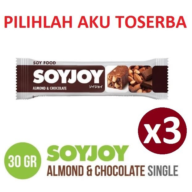 SOYJOY ALMOND &amp; CHOCOLATE 30 gr - ( HARGA PAKET ISI 3 PCS )