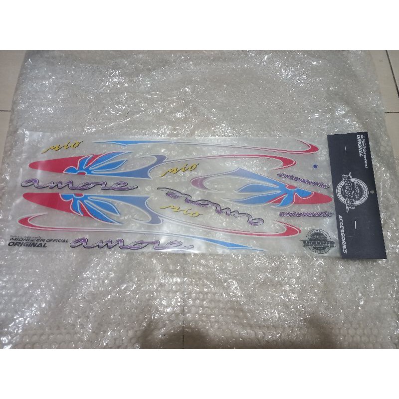 striping/stiker transparan mio amore vietnam limited edition warna biru dan biru langit