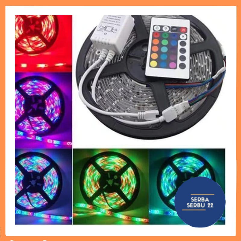 Lampu Led Strip rgb remot Lampu Dekorasi Hias Plafon 5 meter [SS]