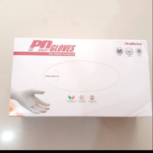Sarung Tangan PD Gloves Ukuran M isi 100 pcs AKL Kemenkes