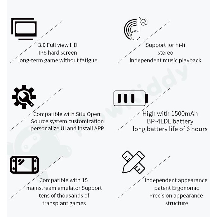 POWKIDDY Q90 Retro Handheld Game Console Classic Game Emulator