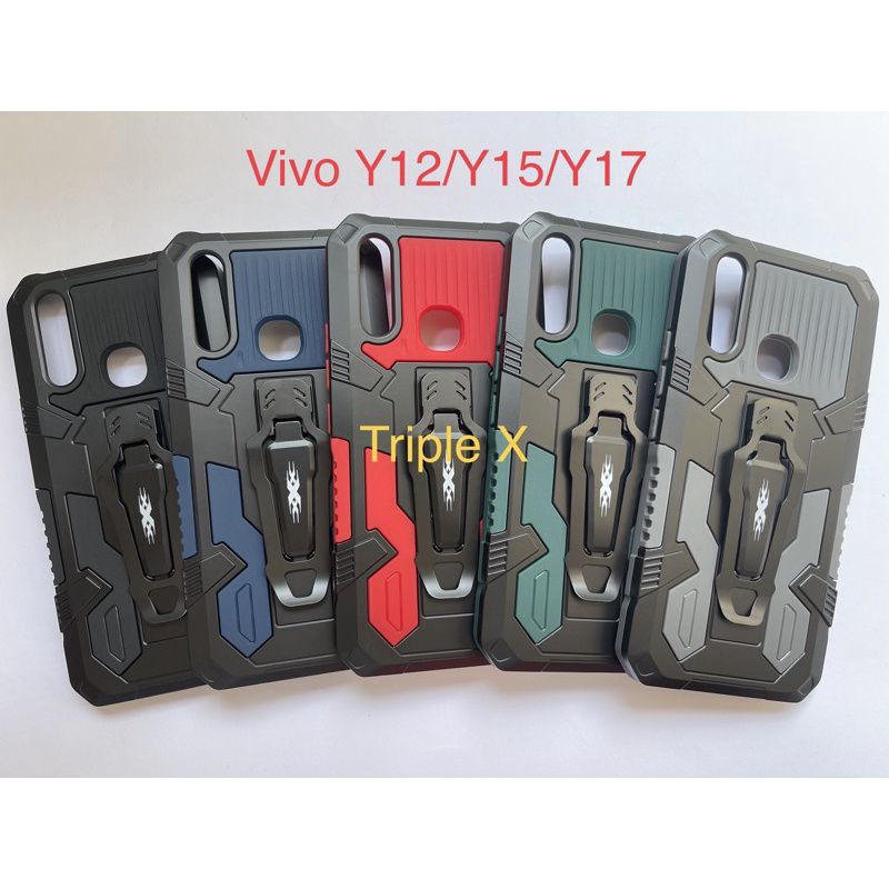 Casing Vivo y12 y15 y17 Silicone Kick Standing Handphone i-Cristal Robot