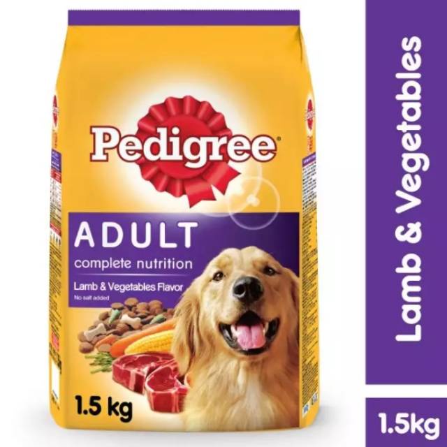 PROMO EXP!! Makanan Anjing PEDIGREE ADULT LAMB &amp; VEGETABLES 1,5kg