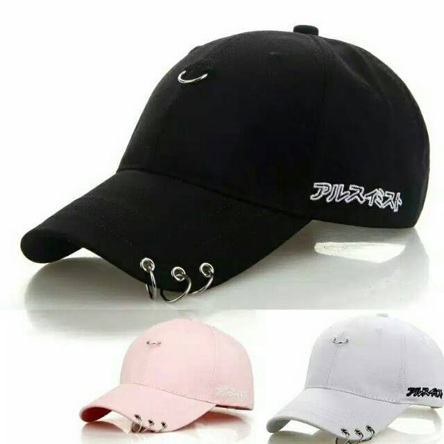 Topi Baseball Korea Termurah Topi Cincin Bordir Tulisan Jepang Kekinian