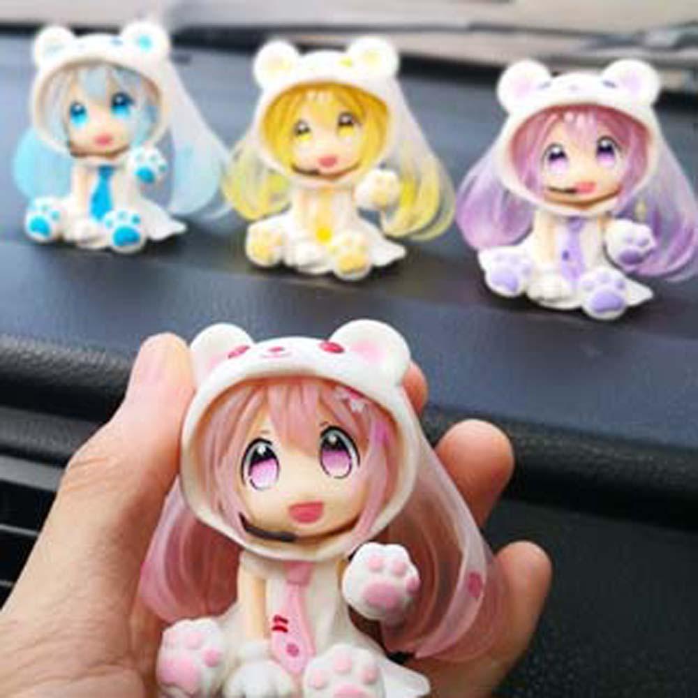 Needway  Action Figures Miku Hatsune Versi Q Bahan PVC Untuk Koleksi