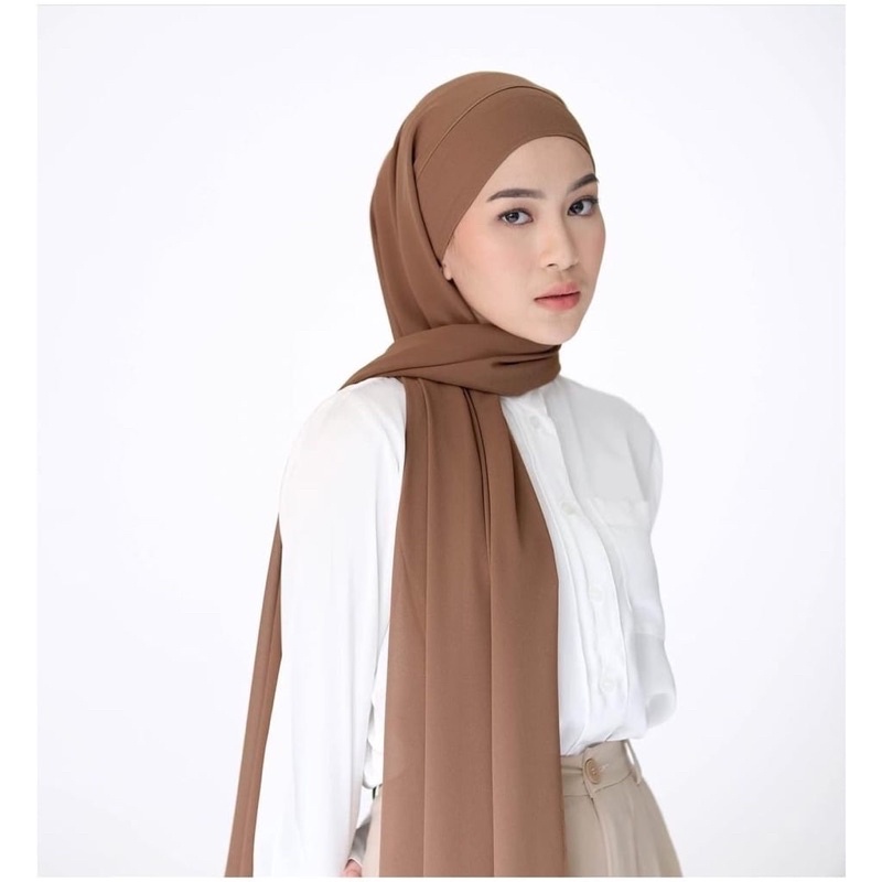 (KJI) HIJAB PASHMINA BANDANA JILBAB INSTAN CERUTY PREMIUM