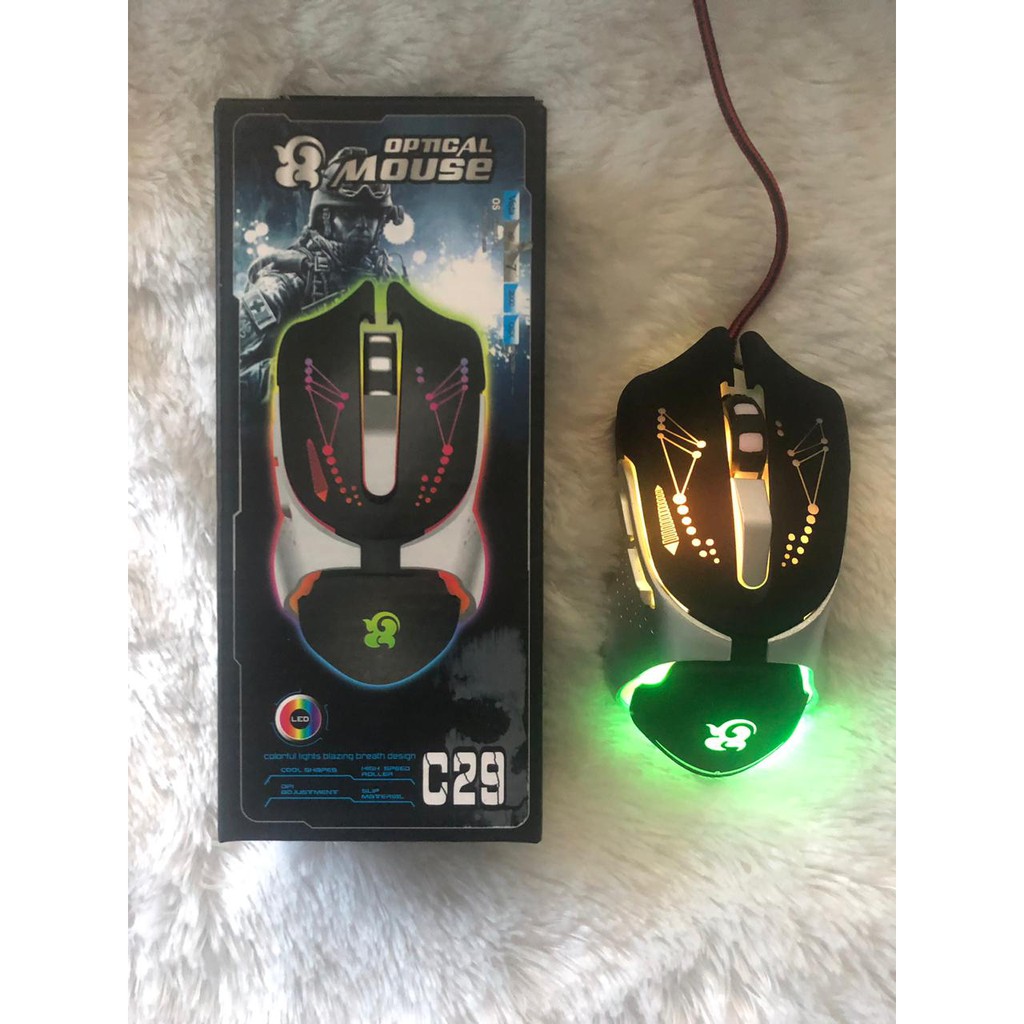 MOUSE Gaming Wired Led Lampu Game Pubg Optical Autobot Avenger Best  Click Komputer Pc Laptop