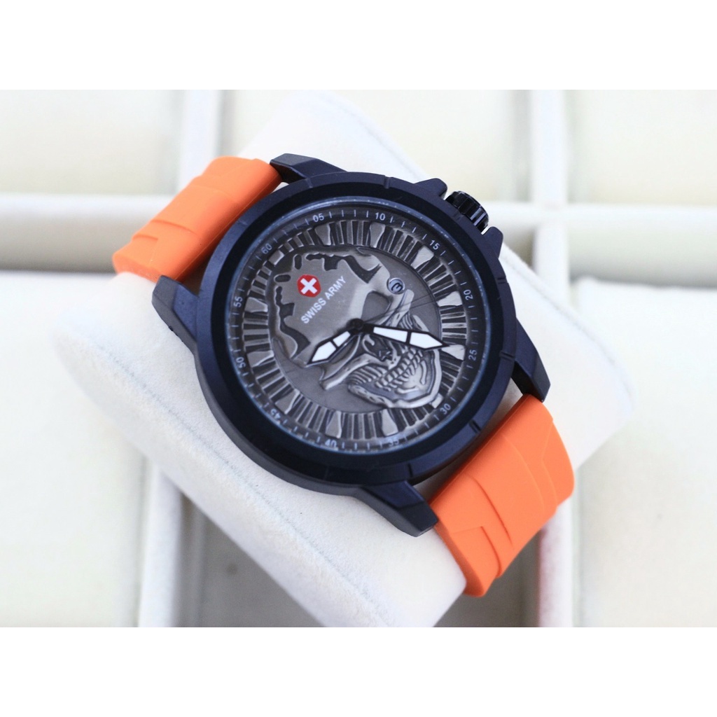 Grosiran Jam Tangan Pria S4590AKW Analog Strap Rubber Tanggal Aktif Free Baterai Cadangan dan Box Jam Tangan (COD)