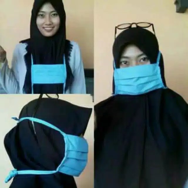 Masker Kain Tali Sambung Masker Penutup Hidung Masker Kain Polos Masker Tali Sambung Masker Wajah Shopee Indonesia