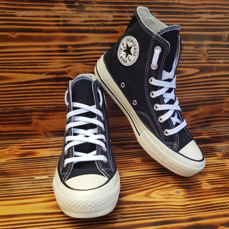 Sepatu CONVERSE 70S Egret Tinggi BNIB Black White Premium Vietnam