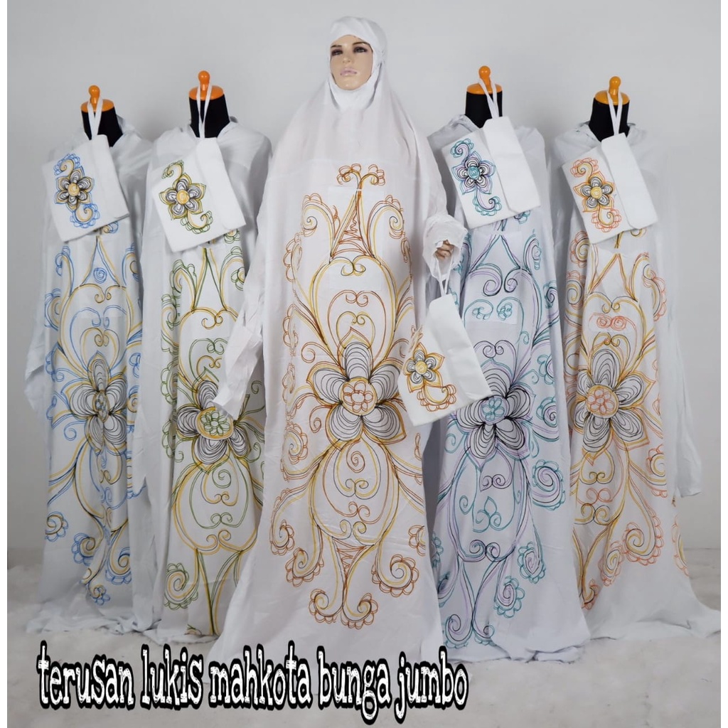 MUKENA TERUSAN LUKIS MUKENA TERUSAN PUTIH MUKENA BALI MUKENA KATUN HALUS MUKENA RAYON MUKENA RAYON P