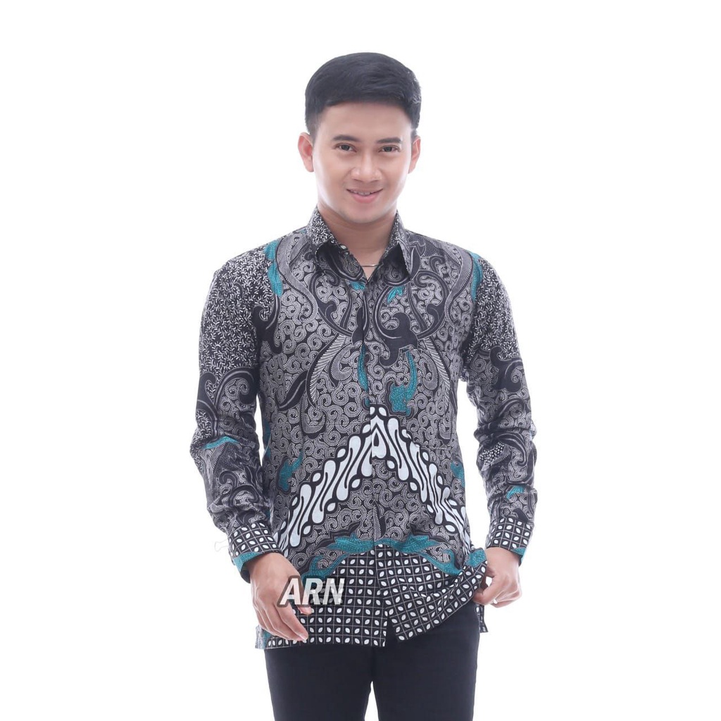 Bisa COD - Baju Batik Pria Dewasa Kemeja Batik  Lengan Panjang Terbaru 2022