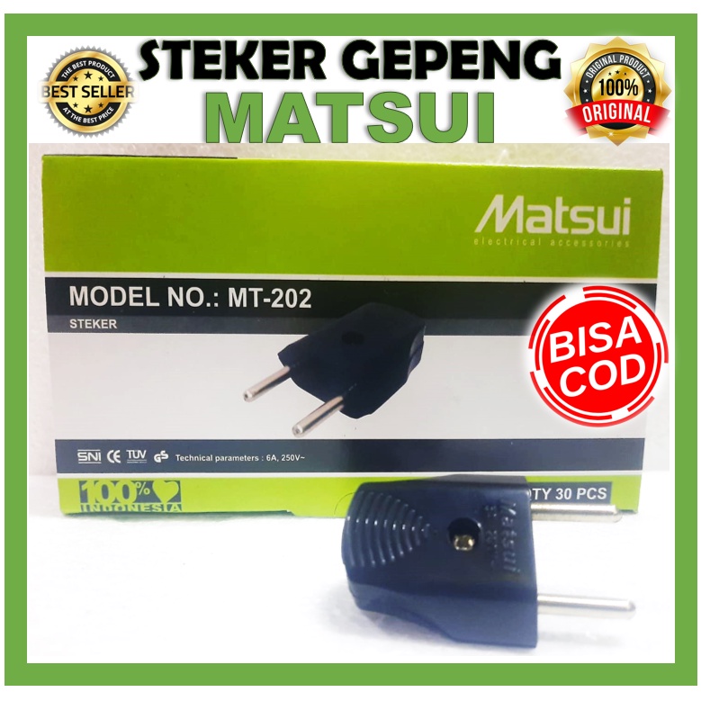 Steker Gepeng Matsui Hitam