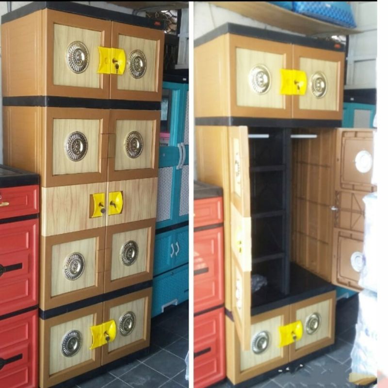 Lemari PLastik Jumbo Naiba Batik + Gantungan