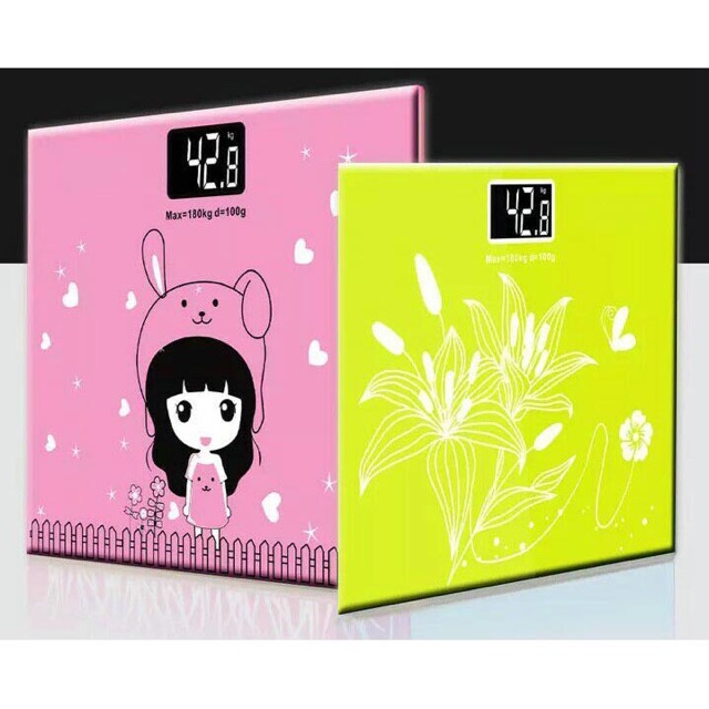 Taffware Timbangan Badan Mini Digital Desain Kartun 180Kg - Taffware SC-01 - Pink