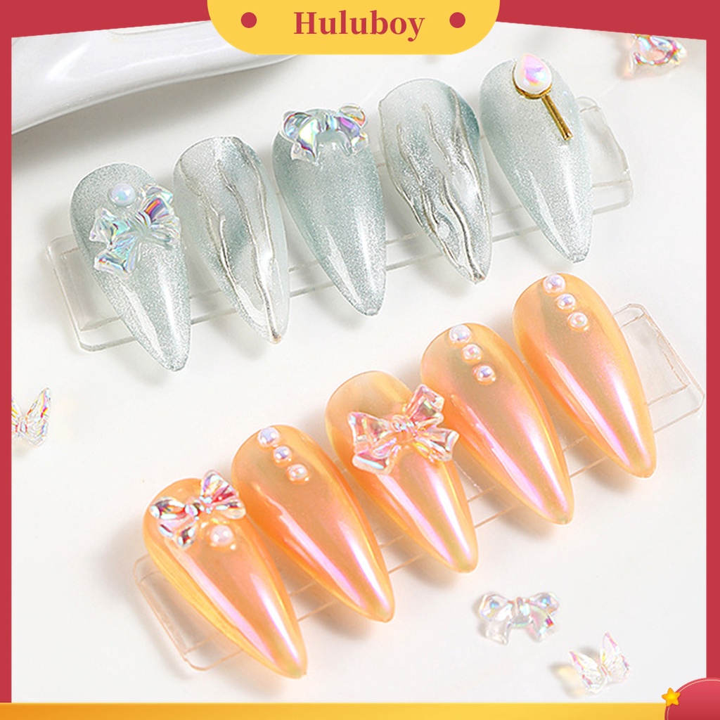 Huluboy Huluboy♡ 30pcs / Pak Pita Berlian Imitasi Bahan Resin Untuk Dekorasi Nail Art