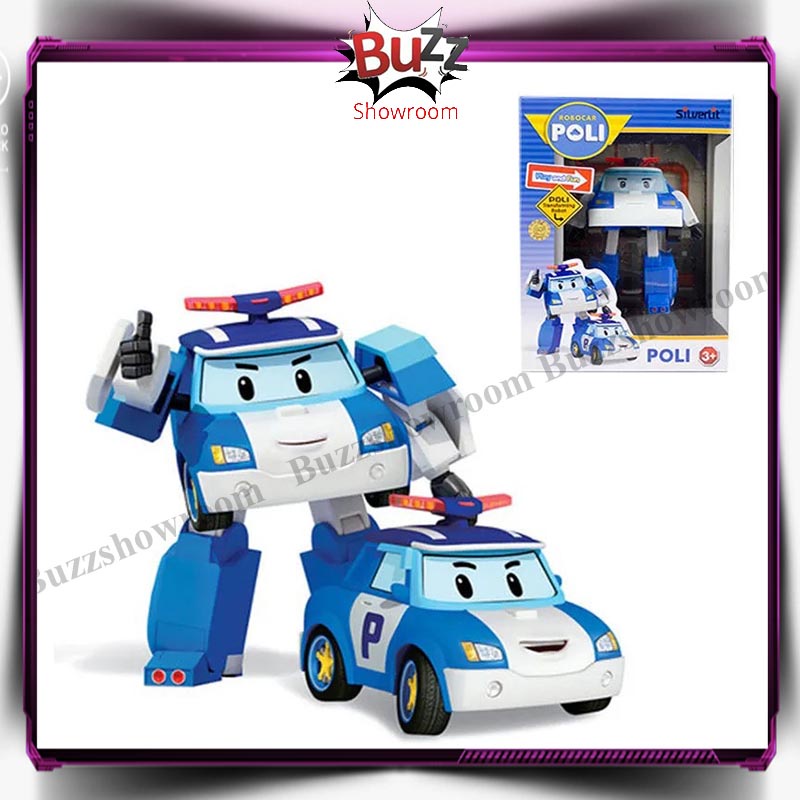 Robocar Poli Transform Mainan Anak Figure Robot Amber Roy Heli