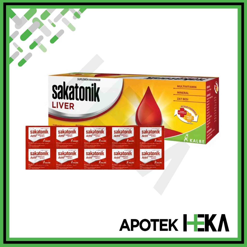 Sakatonik Activ Kaplet Box isi 10x10 Tablet - Zat Besi untuk Anemia (SEMARANG)