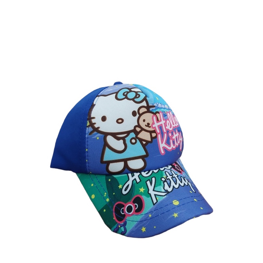 Topi Anak Karakter Print Depan Avengers / Power Rangers / Hello Kitty / Little Pony Unisex Usia 1-8 Tahun