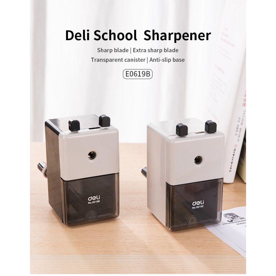 

Deli Rotary Pencil Sharpener E0619B - Rautan Pensil Meja
