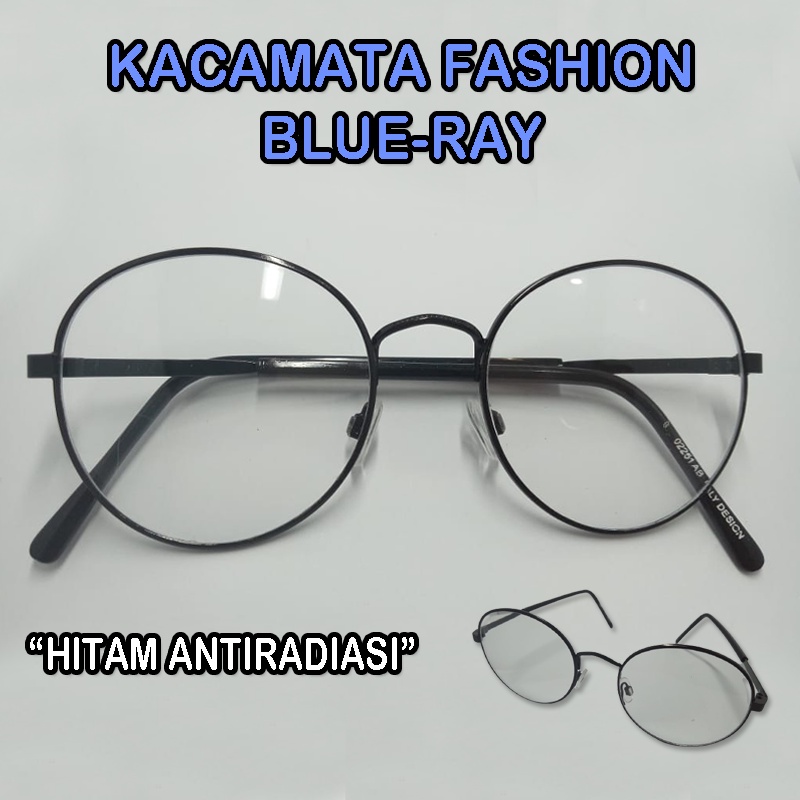 Kacamata Anti Radiasi Komputer &amp; hp Kacamata Wanita Pria Frame Oval Kacamata Blueray Kaca mata Korea