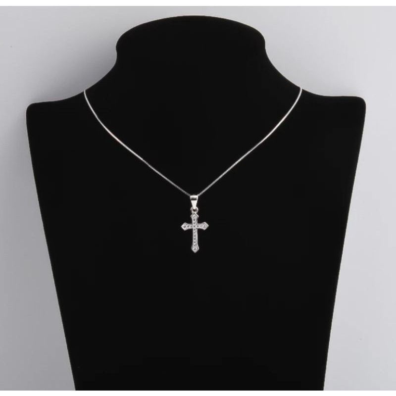 KALUNG SALIB SILVER PERMATA PRIA DAN WANITA TERBARU