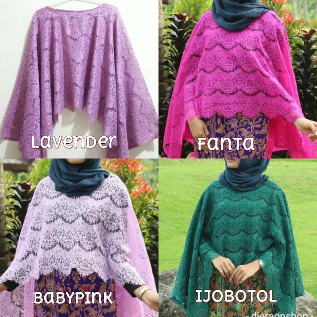 OUTER BROKAT KEBAYA CAPE BROKAT JUMBO PAGER AYU WISUDA BRIDESMAIDS LAVENDER UNGU GOLD MOCA ABU REMAJA