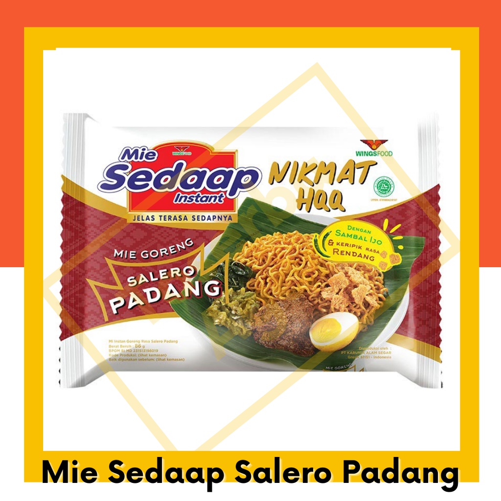 Mie Sedaap Salero Padang Goreng Sedap