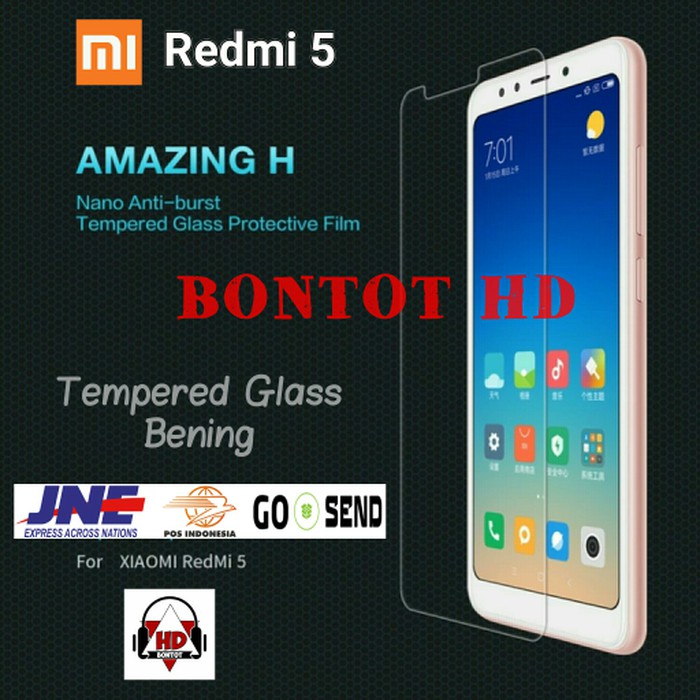Tempered Glass Bening Anti Gores Kaca For Hp Xiaomi Redmi 5  Redmi5