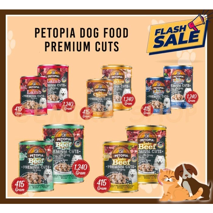 MAKANAN ANJING PETOPIA PREMIUM CUTS 1.240 KG DOG FOOD