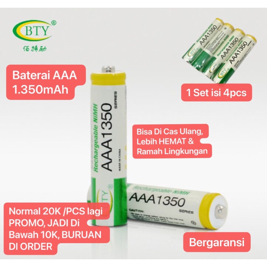 BA-02 BATERAI AAA 1.350Mah ORIGINAL Double Power BATTERY CAS CHARGER