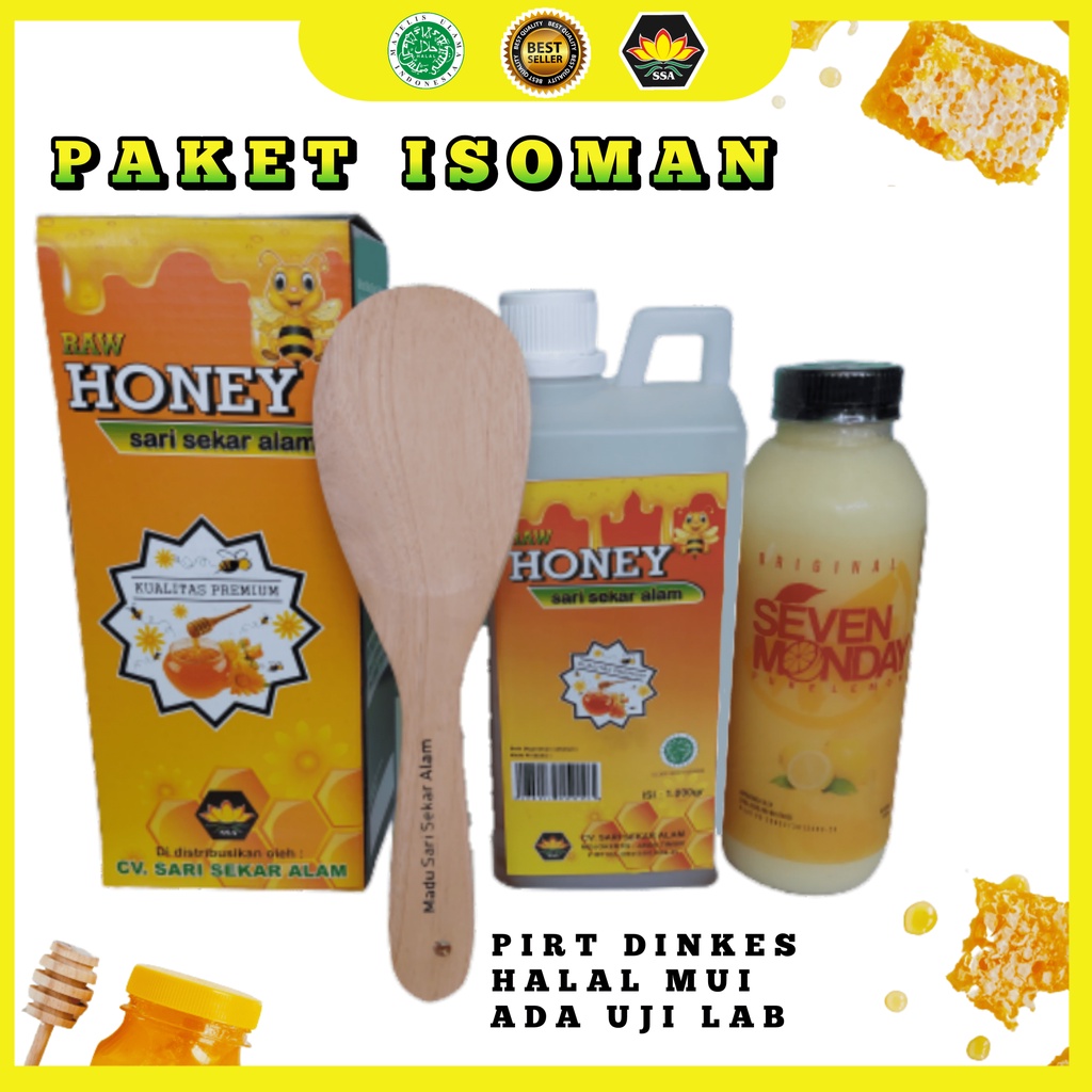 PAKET DIET SEHAT MADU 1 KG + PURE LEMON SEVEN MONDAY 500 ML