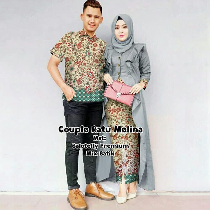  Baju  Couple  Batik  Kebaya Ratu Melina Pakaian Suami Istri 