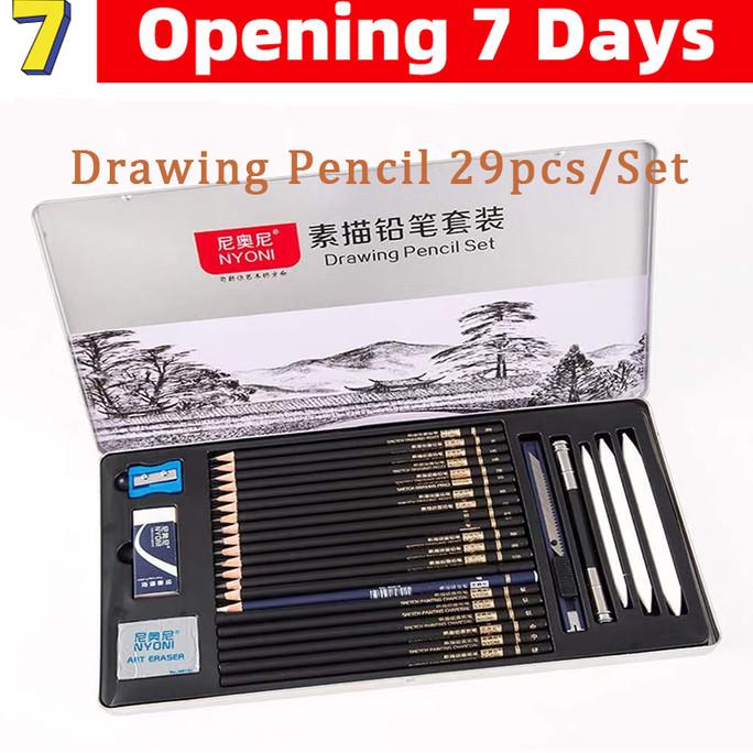 

Nyoni Sketch Drawing Pencil Set 29 / Pensil Lukis Sketsa Set Lengkap