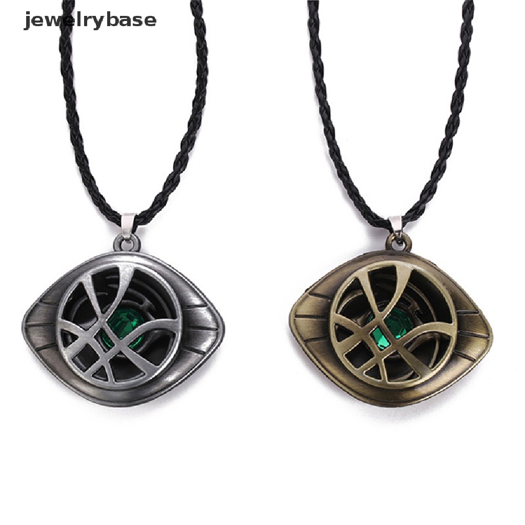 Kalung Tali Kulit Dengan Liontin Mata Agamotto Doctor Strange Kristal Antik Untuk Cosplay