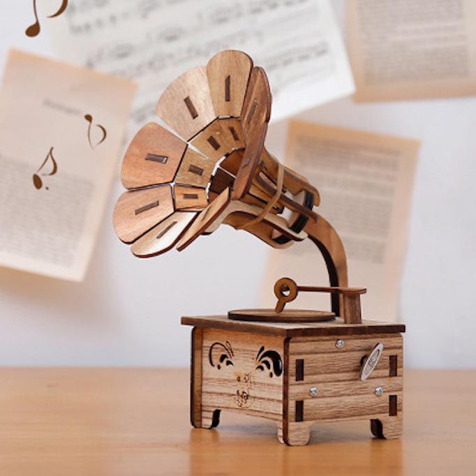 Cumardi | kotak musik music box hias cantik pajangan hadiah gramophone