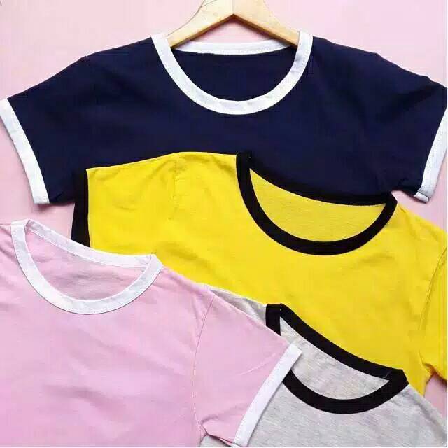 RINGER TEE /12 WARNA/SEKILO 10 PCS