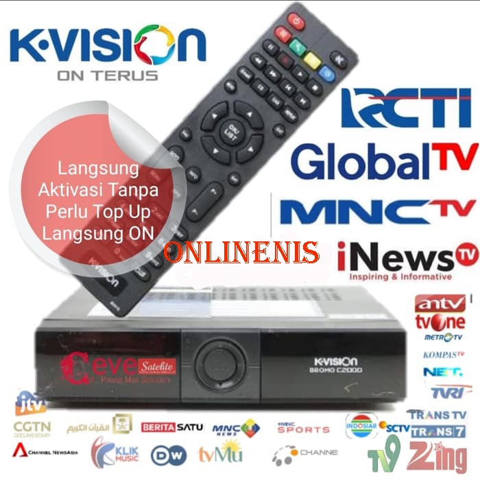 Receiver Kvision C2000 NEW VERSI 2019 Bisa On Di C Band atau Ku Band