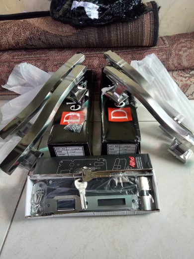 Paket Handle Pintu Stainless 35cm 2set + Body Pelor