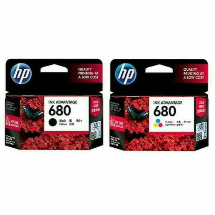 Paket Tinta HP 680 Black + Colour (2 pcs) ORIGINAL Ink Cartridge