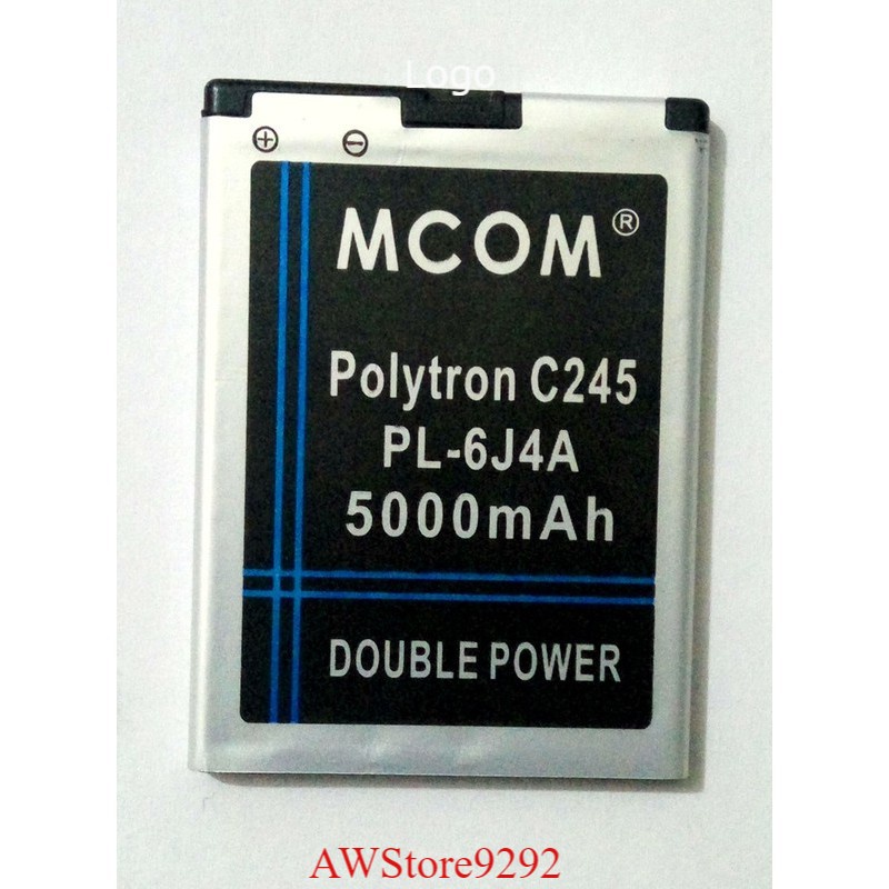 Mcom Battery Batre Baterai Double Power Mcom Polytron PL6J4A PL-6J4A C245