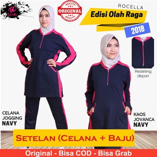 Jual Baju Olahraga Muslimah [ Setelan Celana + Baju ] Training Wanita