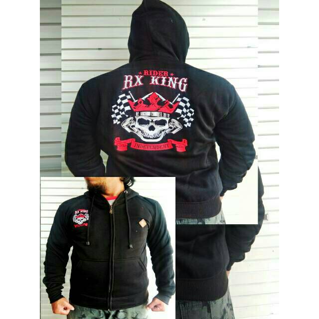 Jaket hoodie logo bordir RX KING
